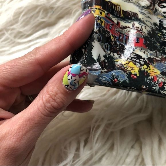 Paperchase RARE Western Scene Cowboy Vinyl Tote - Picture 3 of 9